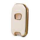 Nano Gold Leather Cover Honda Flip Key 2B White HD-B13J2 | MK3 -| thumbnail