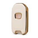 Кожаный чехол нано-золото Honda Flip Key 3B, белый HD-B13J3 | МК3 -| thumbnail