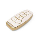 New Aftermarket Nano High Quality Gold Leather Cover For BYD Remote Key 4 Buttons White Color BYD-A13J | Emirates Keys -| thumbnail