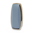 Кожаный чехол с нано-золотым покрытием для дистанционного ключа BYD 4B, серый BYD-A13J | МК3 -| thumbnail
