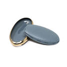 New Aftermarket Nano High Quality Gold Leather Cover For BYD Remote Key 4 Buttons Gray Color BYD-B13J | Emirates Keys -| thumbnail