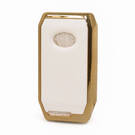 Cover in pelle Nano Gold Chiave remota BYD 4B Bianca BYD-C13J | MK3 -| thumbnail