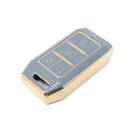 Nuova cover in pelle dorata aftermarket Nano di alta qualità per chiave remota BYD 4 pulsanti Colore grigio BYD-C13J | Chiavi degli Emirati -| thumbnail