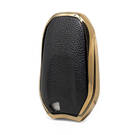 Cover in pelle Nano Gold Chiave telecomando Peugeot 3B Nera PG-A13J | MK3 -| thumbnail