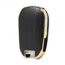 Nano Gold Leather Cover Peugeot Flip Key 3B Black  PG-C13J | MK3 -| thumbnail