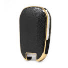 Funda de Piel Nano Dorada Peugeot Flip Key 3B Negra PG-C13J | MK3 -| thumbnail