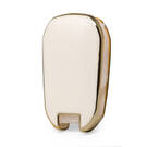 Nano Gold Leather Cover Peugeot Flip Key 3B White PG-C13J | MK3 -| thumbnail