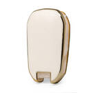 Funda de Piel Nano Dorada Peugeot Flip Key 3B Blanco PG-C13J | MK3 -| thumbnail