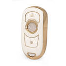 Nano Funda de cuero dorado de alta calidad para llave remota Buick, 3 botones, Color blanco, BK-A13J4