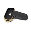 New Aftermarket Nano High Quality Gold Leather Cover For Buick Remote Key 4 Buttons Black Color BK-A13J5 | Emirates Keys -| thumbnail