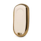 Housse en cuir Nano doré pour clé télécommande Buick 4B blanc BK-A13J5 | MK3 -| thumbnail