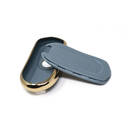 New Aftermarket Nano High Quality Gold Leather Cover For Buick Remote Key 4 Buttons Gray Color BK-A13J5 | Emirates Keys -| thumbnail
