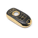 New Aftermarket Nano High Quality Gold Leather Cover For Buick Remote Key 5 Buttons Black Color BK-A13J6 | Emirates Keys -| thumbnail