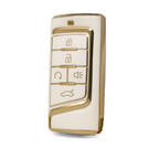Nano Funda de cuero dorado de alta calidad para llave remota Trumpchi, 5 botones, Color blanco, CQ-A13J