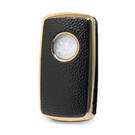 Funda de Cuero Nano Dorada para VW Flip Key 3B Negro VW-A13J | MK3 -| thumbnail