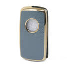 Nano Gold Leather Cover For VW Flip Key 3B Gray VW-A13J | MK3 -| thumbnail