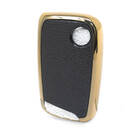 Nano Gold Leather Cover For VW Remote Key 3B Black VW-D13J | MK3 -| thumbnail