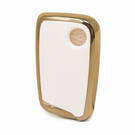 Nano Gold Leather Cover For VW Remote Key 3B White VW-D13J | MK3 -| thumbnail