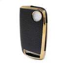 Nano Gold Leather Cover For VW Flip Key 3B Black VW-E13J | MK3 -| thumbnail