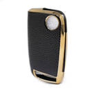 Funda de Cuero Nano Dorada para VW Flip Key 3B Negro VW-E13J | MK3 -| thumbnail