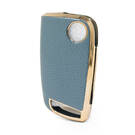 Nano Gold Leather Cover For VW Flip Key 3B Gray  VW-E13J | MK3 -| thumbnail