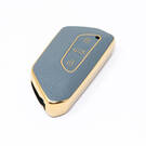 New Aftermarket Nano High Quality Gold Leather Cover For Volkswagen Remote Key 3 Buttons Gray Color VW-G13J | Emirates Keys -| thumbnail