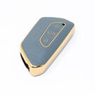 Nueva funda de cuero dorado Nano de alta calidad para llave remota de Volkswagen, 3 botones, Color gris, VW-G13J | Cayos de los Emiratos -| thumbnail