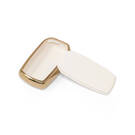 New Aftermarket Nano High Quality Gold Leather Cover For Toyota Remote Key 2 Buttons White Color TYT-A13J2 | Emirates Keys -| thumbnail