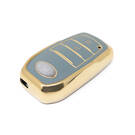 New Aftermarket Nano High Quality Gold Leather Cover For Toyota Remote Key 2 Buttons Gray Color TYT-A13J2 | Emirates Keys -| thumbnail