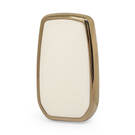 Nano Gold Leather Cover For Toyota Key 3B White TYT-A13J3 | MK3 -| thumbnail