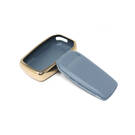 New Aftermarket Nano High Quality Gold Leather Cover For Toyota Remote Key 2 Buttons Gray Color TYT-A13J2H | Emirates Keys -| thumbnail