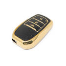 New Aftermarket Nano High Quality Gold Leather Cover For Toyota Remote Key 3 Buttons Black Color TYT-A13J3H | Emirates Keys -| thumbnail