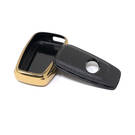 New Aftermarket Nano High Quality Gold Leather Cover For Toyota Remote Key 2 Buttons Black Color TYT-B13J2 | Emirates Keys -| thumbnail