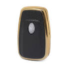 Кожаный чехол нано-золото для Toyota Key 3B, черный TYT-B13J3B | МК3 -| thumbnail