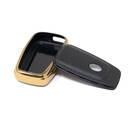 New Aftermarket Nano High Quality Gold Leather Cover For Toyota Remote Key 3 Buttons Black Color TYT-B13J3B | Emirates Keys -| thumbnail