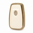 Nano Gold Leather Cover For Toyota Key 3B White TYT-B13J3B | MK3 -| thumbnail