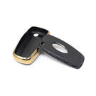 New Aftermarket Nano High Quality Gold Leather Cover For Ford Remote Key 4 Buttons Black Color Ford-B13J4 | Emirates Keys -| thumbnail