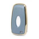 Кожаный чехол с нано-золотым покрытием для дистанционного ключа Ford 4B, серый Ford-B13J4 | МК3 -| thumbnail