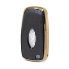 Nano Gold Leather Cover Ford Remote Key 5B Black Ford-B13J5 | MK3 -| thumbnail