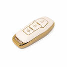 Cover in pelle Nano Gold Chiave telecomando Ford 3B Bianca Ford-C13J3 | MK3 -| thumbnail