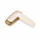 New Aftermarket Nano High Quality Gold Leather Cover For Ford Remote Key 3 Buttons White Color Ford-C13J3 | Emirates Keys -| thumbnail