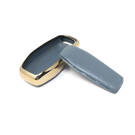 New Aftermarket Nano High Quality Gold Leather Cover For Ford Remote Key 3 Buttons Gray Color Ford-C13J3 | Emirates Keys -| thumbnail