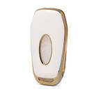 Nano Gold Leather Cover Ford Flip Key 3B White Ford-F13J | MK3 -| thumbnail