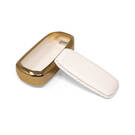 New Aftermarket Nano High Quality Gold Leather Cover For Ford Remote Key 3 Buttons White Color Ford-H13J3 | Emirates Keys -| thumbnail