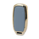 Housse en cuir Nano doré pour clé télécommande Ford 3B gris Ford-H13J3 | MK3 -| thumbnail