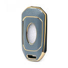 Nano Gold Leather Cover Ford Flip Key 3B Gray Ford-I13J | MK3 -| thumbnail