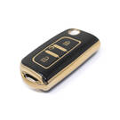 Nueva Funda de cuero dorado de alta calidad Nano del mercado de accesorios para llave remota Foton Flip 2 botones Color negro FT-A13J | Cayos de los Emiratos -| thumbnail