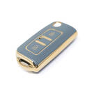 Nueva Funda de cuero dorado de alta calidad Nano del mercado de accesorios para llave remota Foton Flip 2 botones Color gris FT-A13J | Cayos de los Emiratos -| thumbnail
