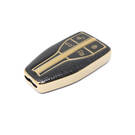 New Aftermarket Nano High Quality Gold Leather Cover For Hongqi Remote Key 4 Buttons Black Color HQ-A13J4B | Emirates Keys -| thumbnail