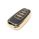 Nueva funda de cuero dorado Nano de alta calidad para mando a distancia Hongqi, 4 botones, Color negro, HQ-B13J | Cayos de los Emiratos -| thumbnail